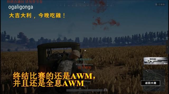绝地求生:你见过最经典的吃鸡是什么?双持AWM14杀吃鸡算第几
