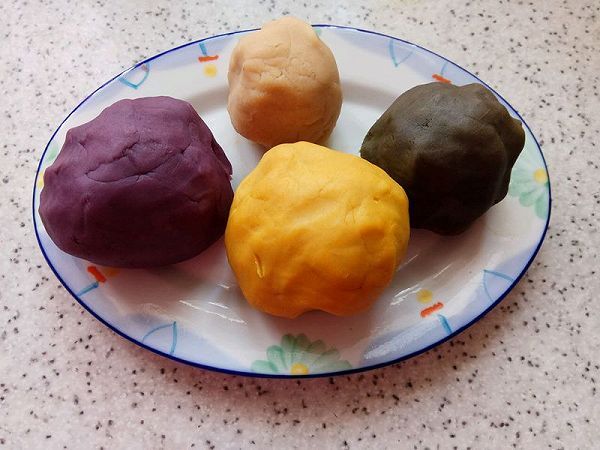 桃山皮原味和彩色面皮制作#在“家”打造ins风美食#