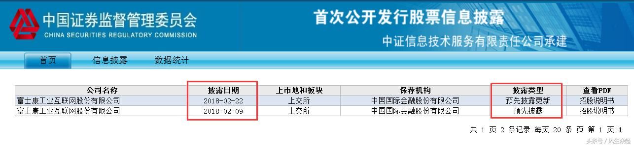 富士康仅用5个交易日就从预披露迈入IPO预先披露的阶段