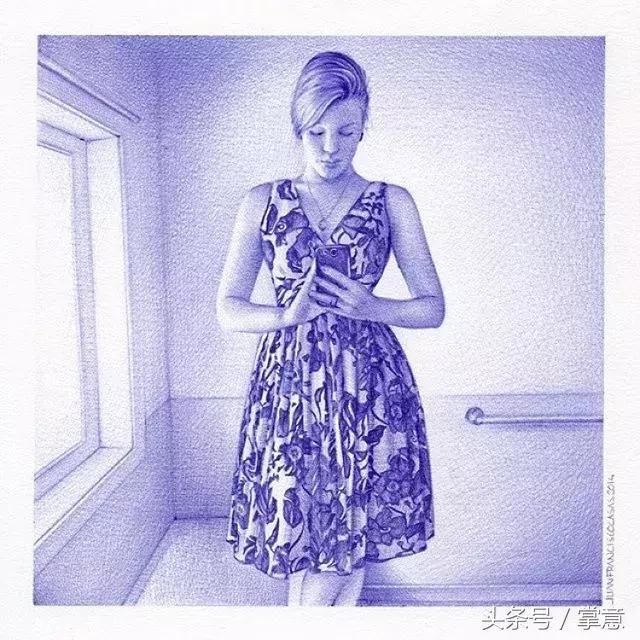 真正好圆珠笔画,在画家的手里也能画素描和画