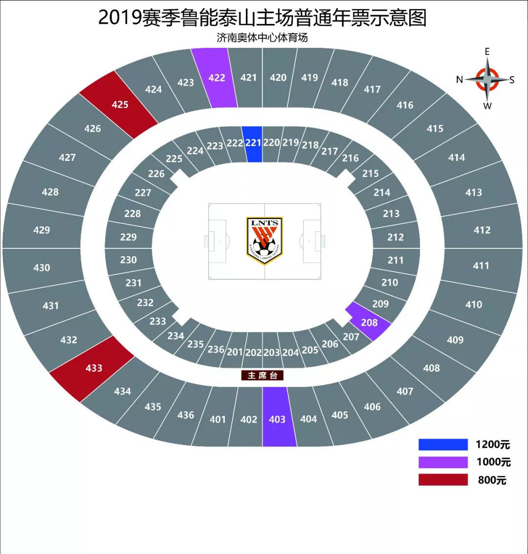 鲁能套票销售方案公布:最贵1200元 球迷会最低
