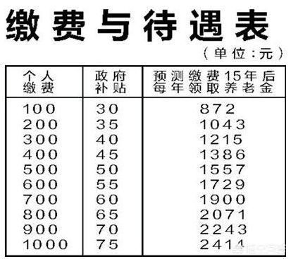 农村养老金交200与2000的区别,交完15年,领的时候区别就大了!
