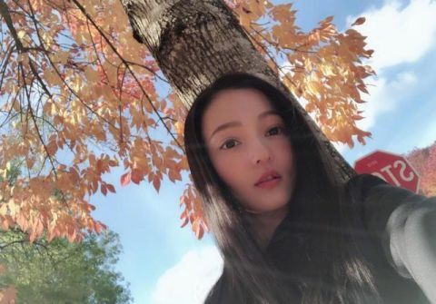 张韶涵自曝美图,繁体配文无段落标点符号