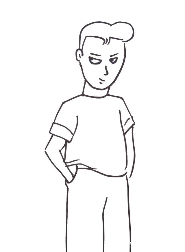 简笔画人物系列:手抄报人物素材卡通人物帅帅