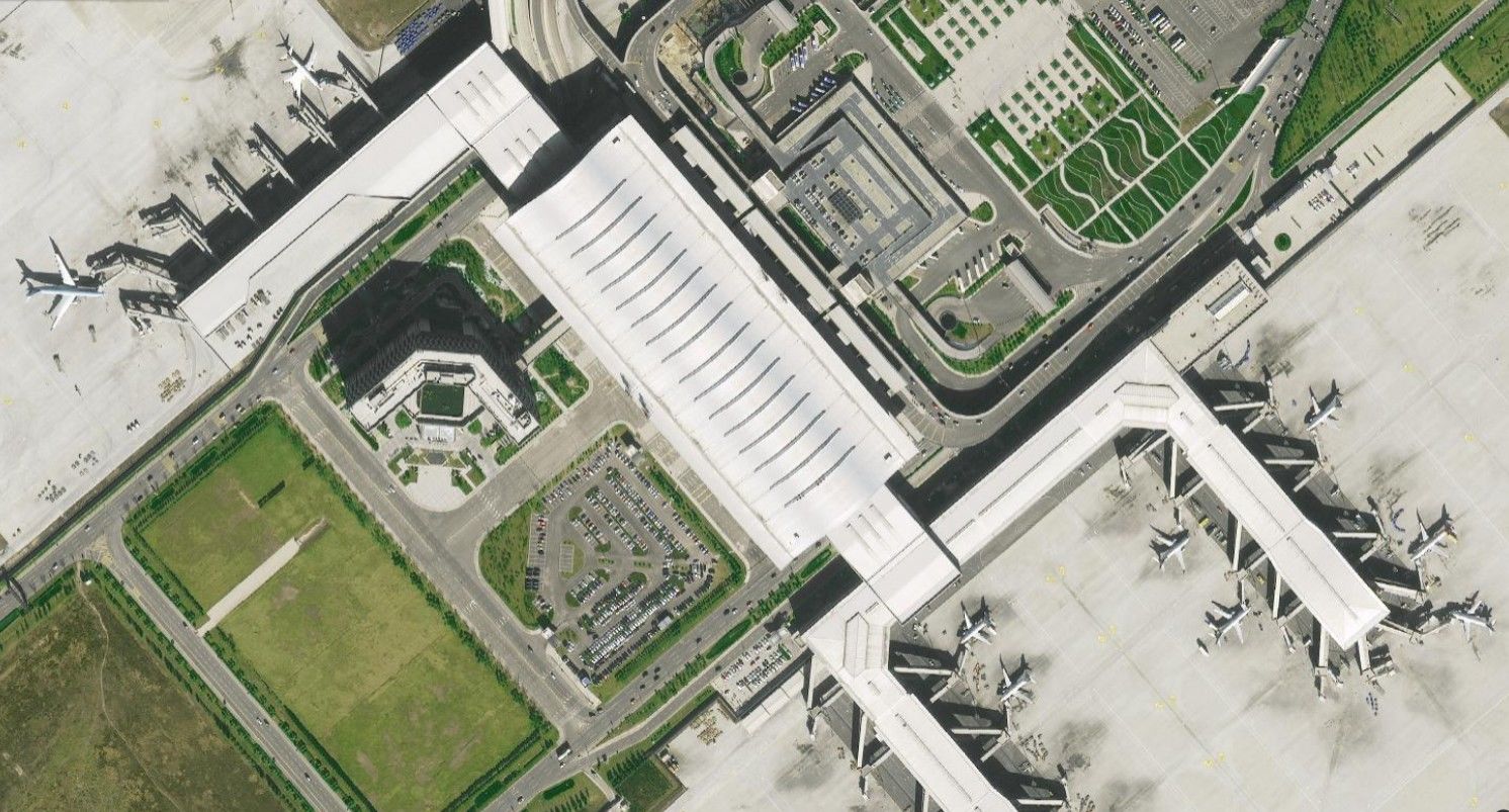 创意,通过卫星地图看中国十大机场,大鹏展翅