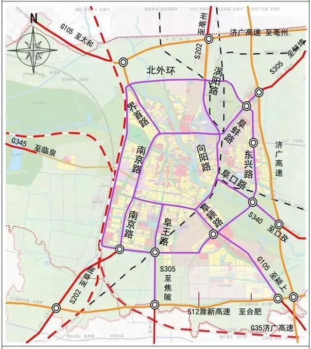 阜阳三合镇道路规划图图片